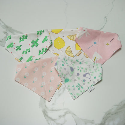 Bavoir bandana coton fleur