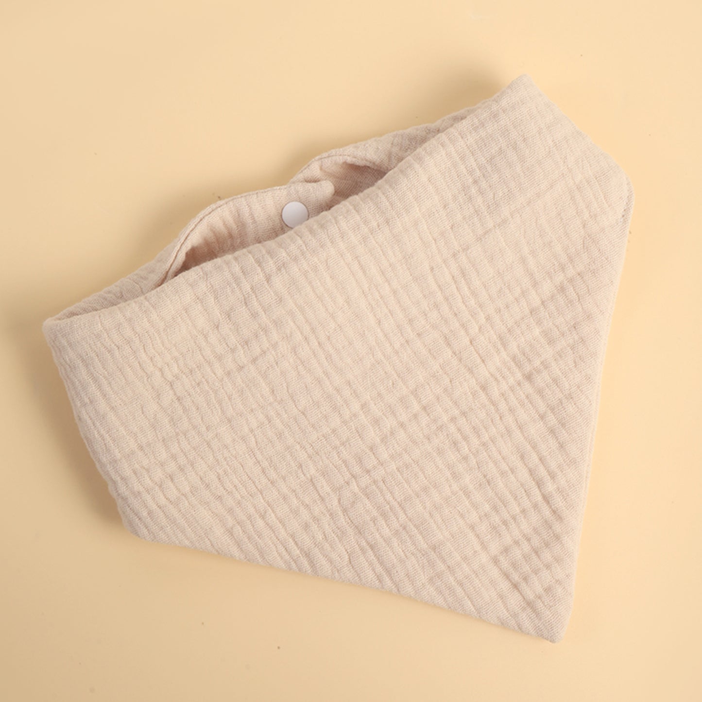 Bavoir bandana élégant beige uni