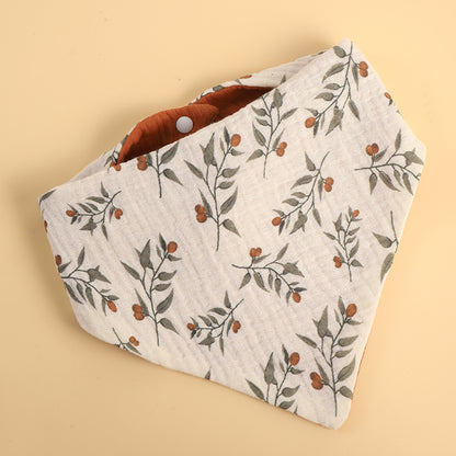 Bavoir bandana élégant cerise
