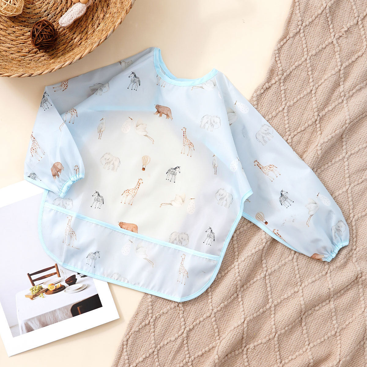 Bavoir bébé imperméable Nicholas bleu