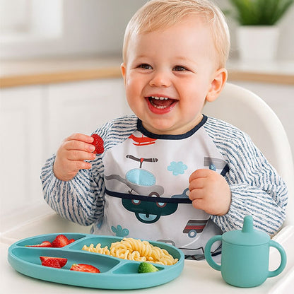 Bavoir bébé imperméable assorti bleu