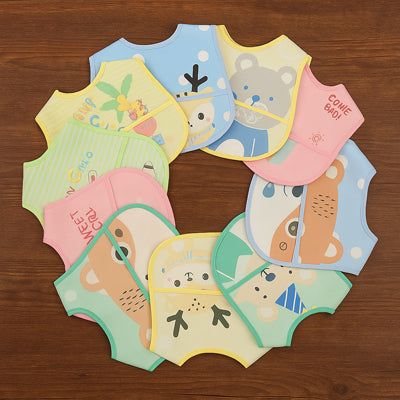 Bavoir bébé imperméable dessin animes multi colore pièces