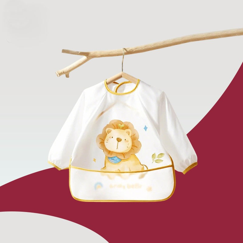 Bavoir bébé imperméable lion brun