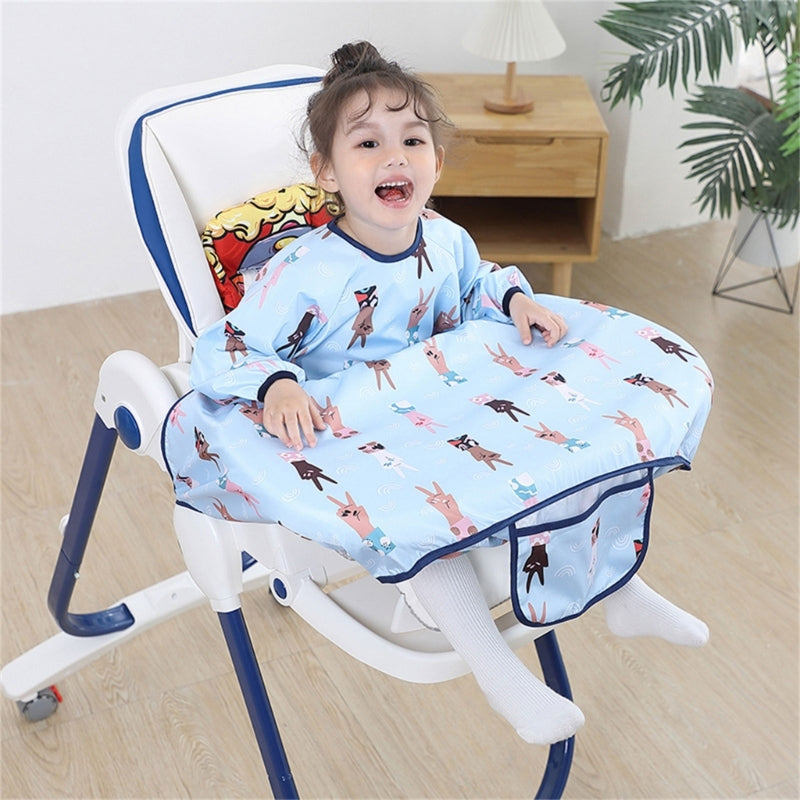 Bavoir bébé imperméable manche longue couverture paix