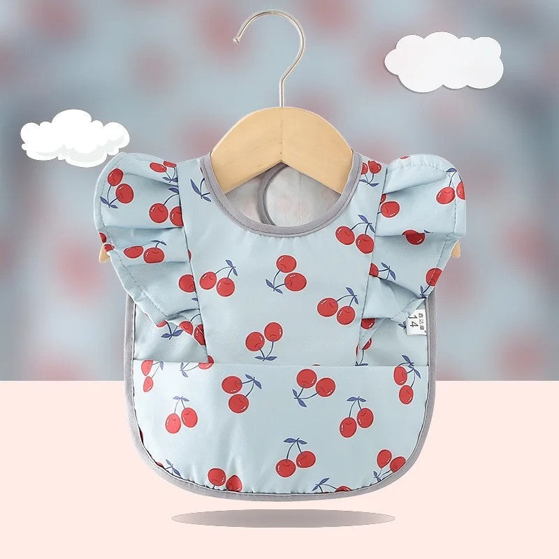 Bavoir bébé imperméable papillon bleu