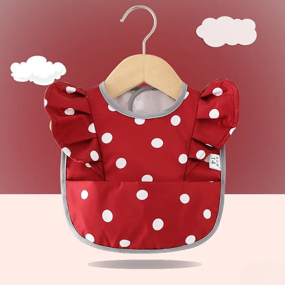 Bavoir bébé imperméable papillon rouge