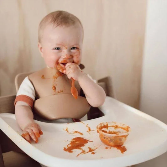 Bavoir bébé imperméable simple beige