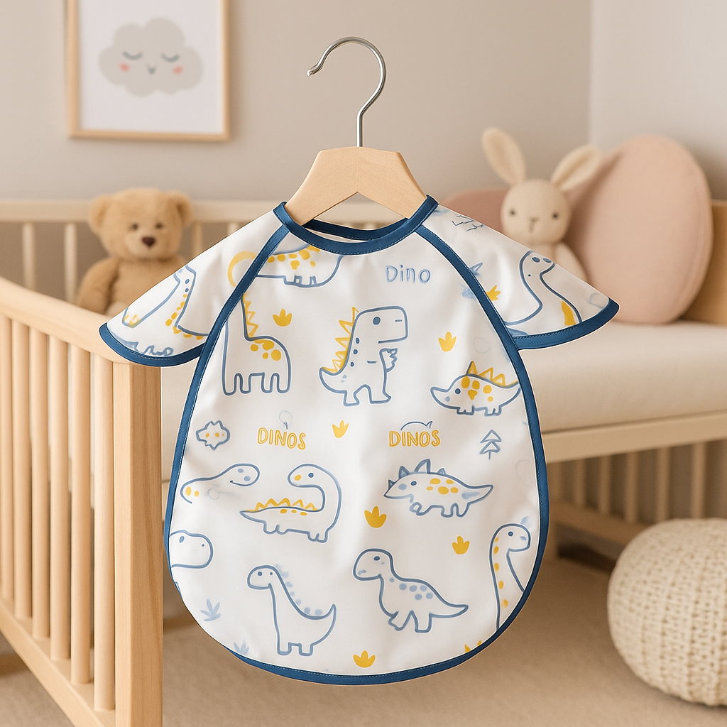 Bavoir imperméable dessin anime jaune