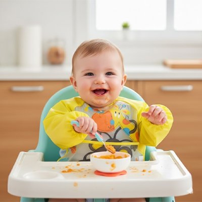 Bavoir imperméable jaune