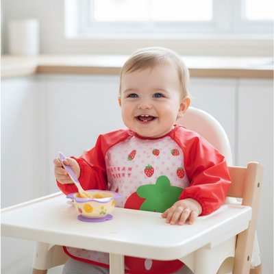 Bavoir imperméable rouge