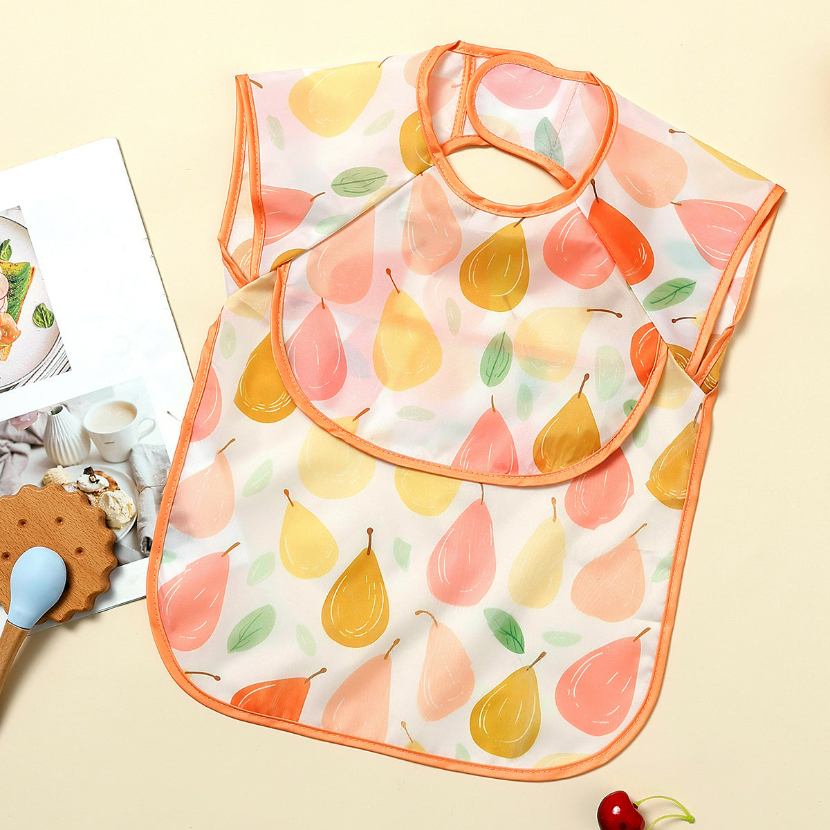 Bavoir pour bébé Lorraine orange