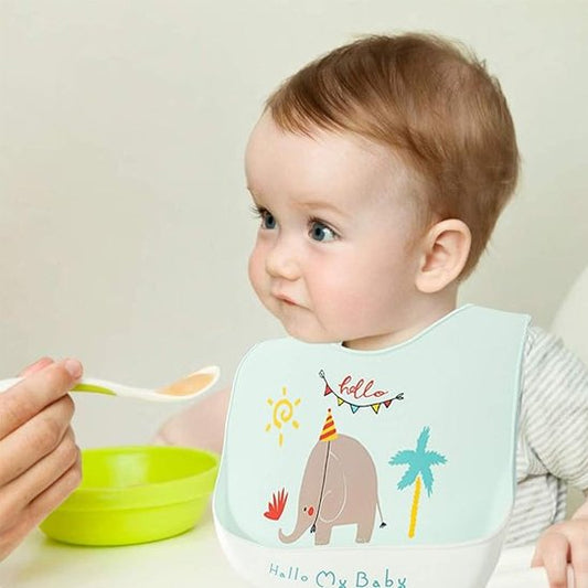 Bavoir pour bébé en silicone collection animaux safari™ éléphant