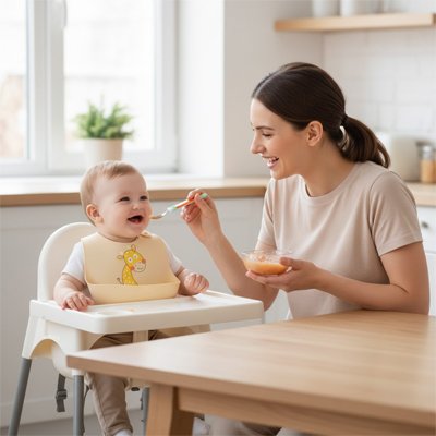  Bavoir silicone girafe jaune