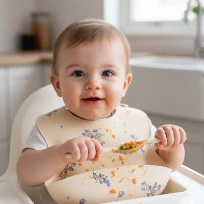 Bavoir silicone jaune