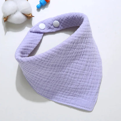 Bavoirs bandana coton premium couleur lila