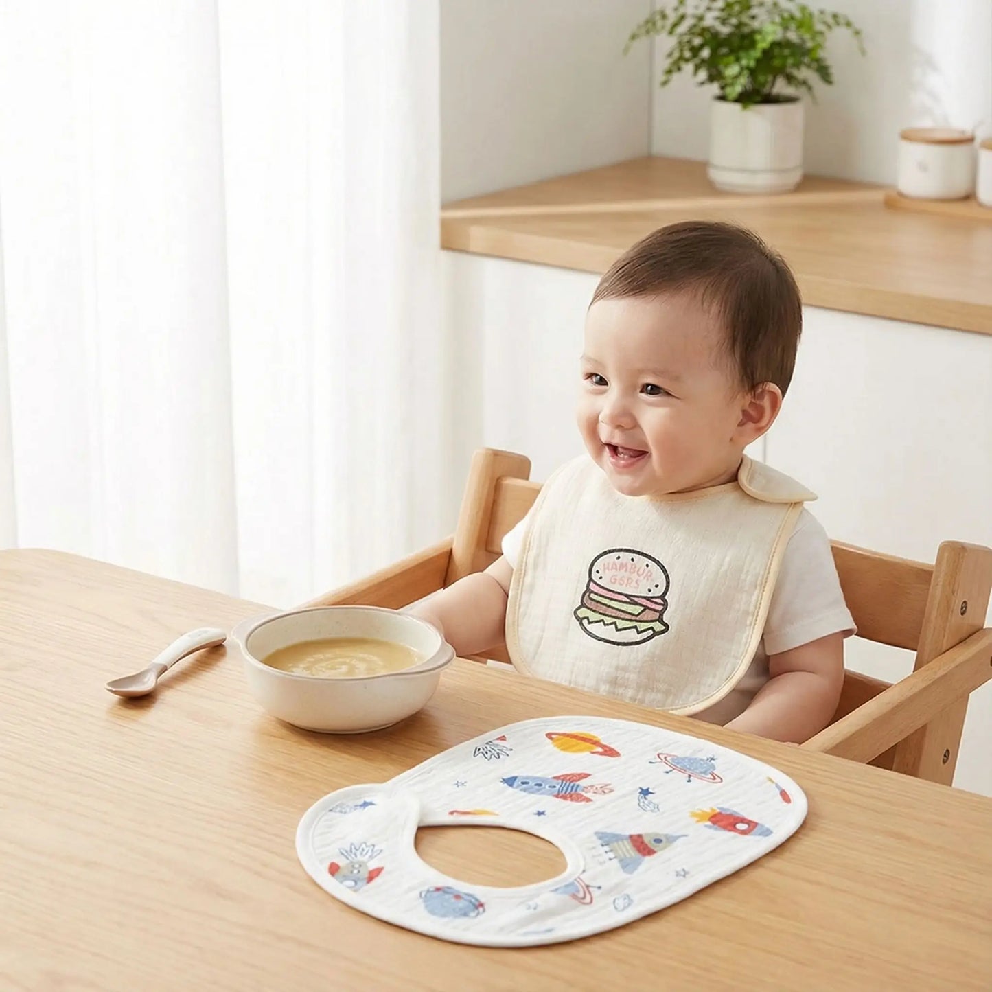 Bavoirs imperméables Jérémie-avec hamburger