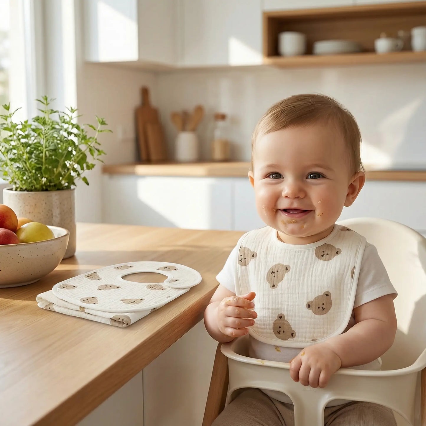 Bavoirs imperméables Jérémie avec ourson