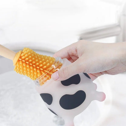 Biberon vache silicone anti coliques avec brosse