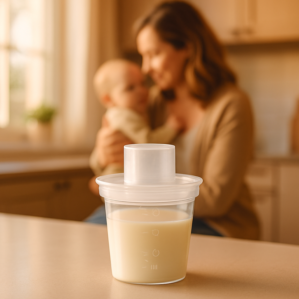 Boite doseuse lait Marie Pierre blanc transparent