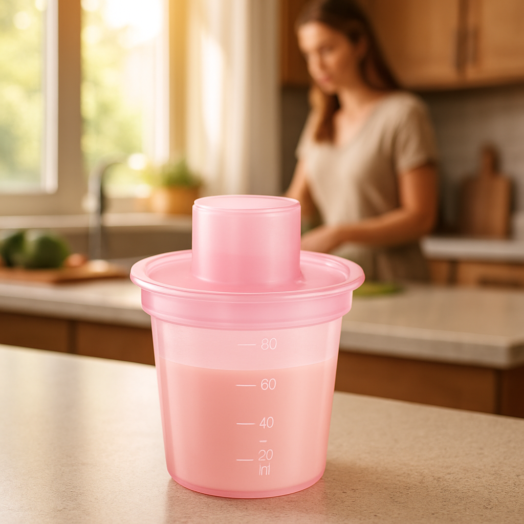 Boite doseuse lait Marie Pierre rose