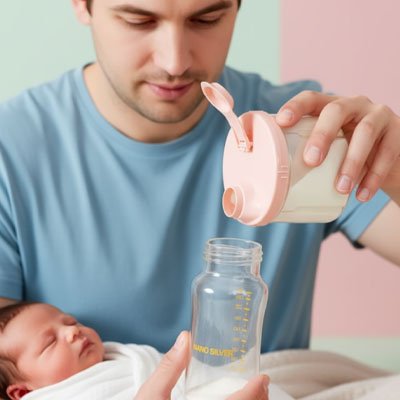 Boite doseuse lait PréciBiberon rose