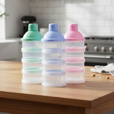 Boite doseuse lait PratiTravel multicolore