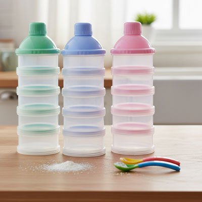 Boite doseuse lait PratiTravel vert