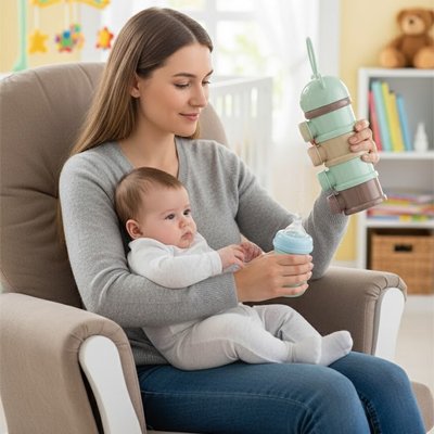 Boite doseuse lait avec maman