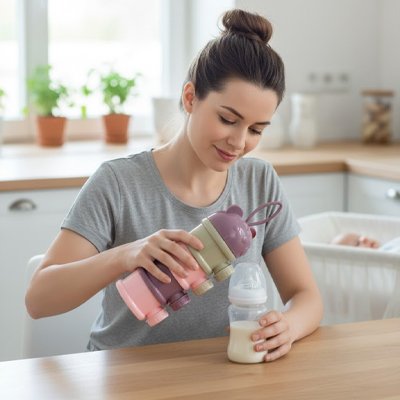 Boite doseuse lait mauve