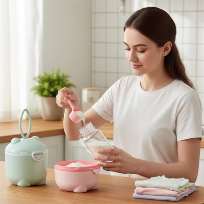  Boite doseuse lait prépare rose pâle