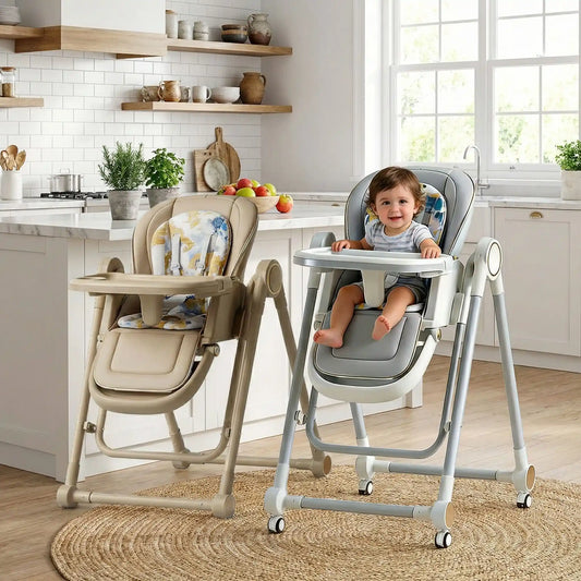 Chaise haute Henri avec bébé