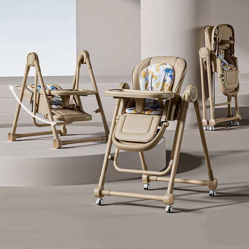 Chaise haute Henri avec roulettes