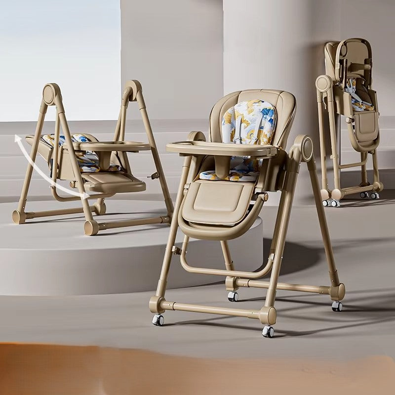 Chaise haute Henri beige basculante