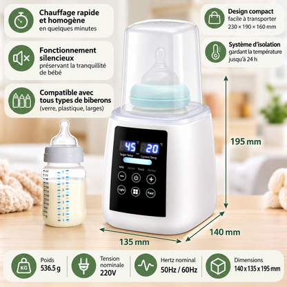Chauffe biberon compact dimensions