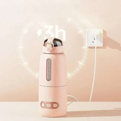 Chauffe biberon portable Christelle rose