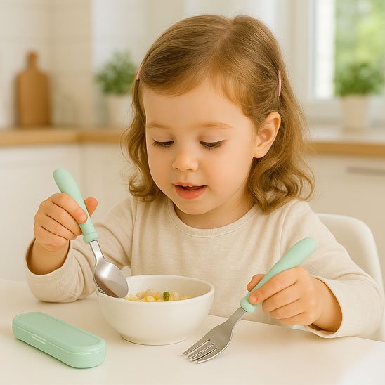 Couvert bébéErgonomique petite fille France