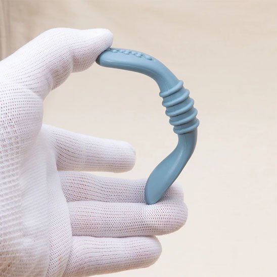 Couvert bébé Ergonomique souple bleu