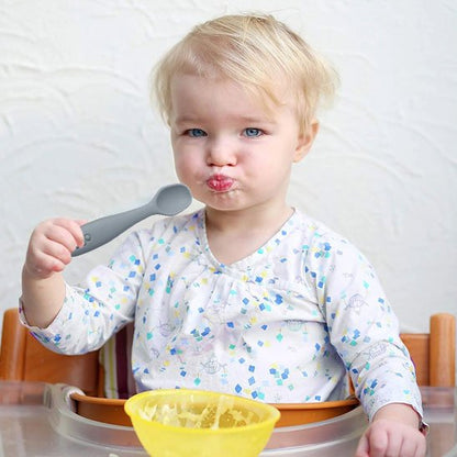 Cuillere bebe Ergonomique jeremie yeux bleu