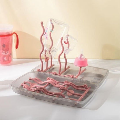 Egouttoir Biberon Ultra Compact tige rose