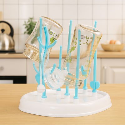 Egouttoir biberon Mélodie bleu