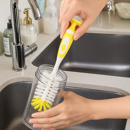 Goupillon biberon EcoClean manche jaune