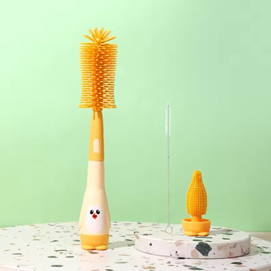Goupillon biberon HygiènePure jaune