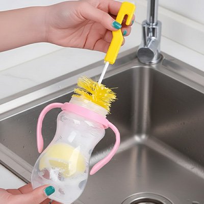 Goupillon biberon NettoyPro Amanda jaune