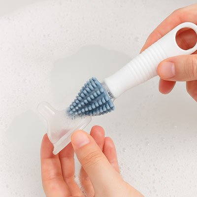 Goupillon biberon ProClean petite brosse bleu poudre