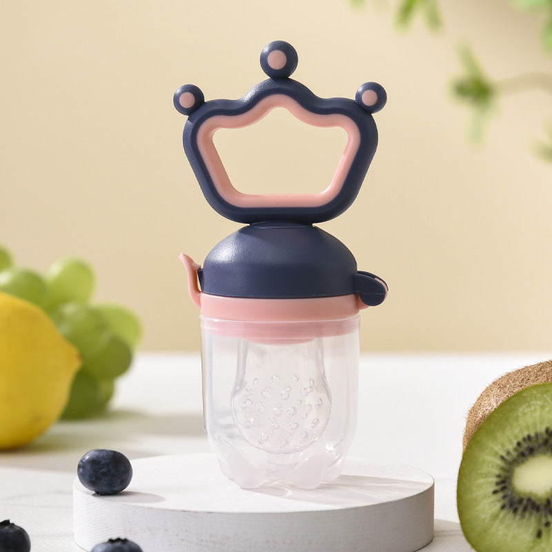 Grignoteuse bébé couronne bleu fonce