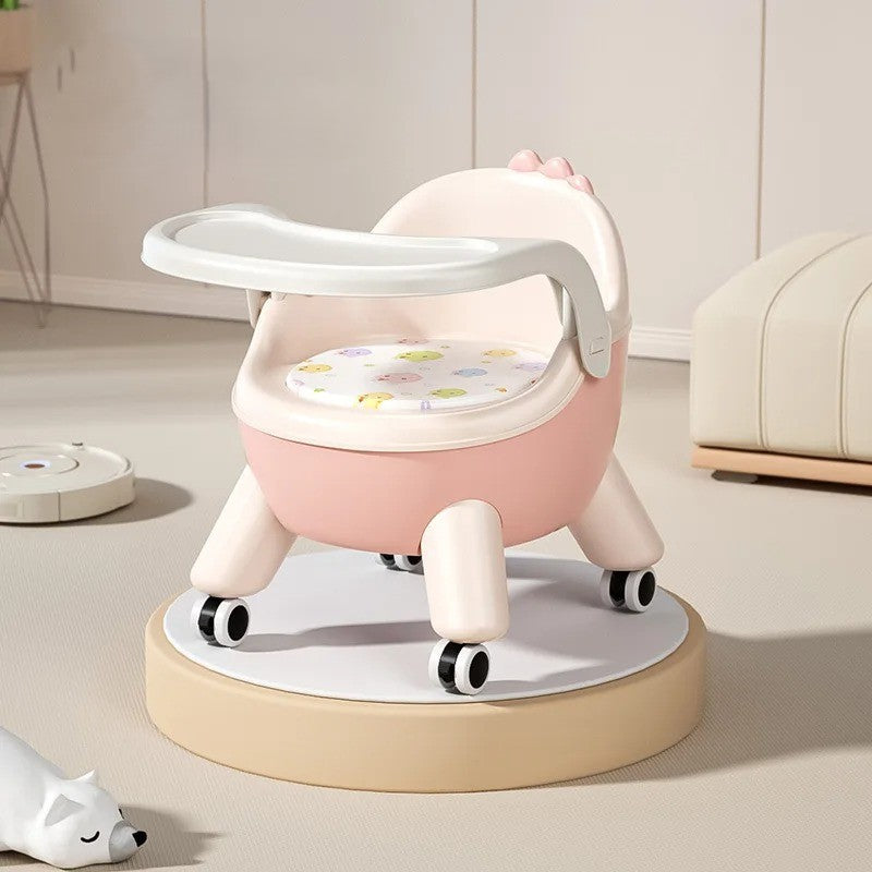 Réhausseur chaise bébé Ergonomique évolutif rose