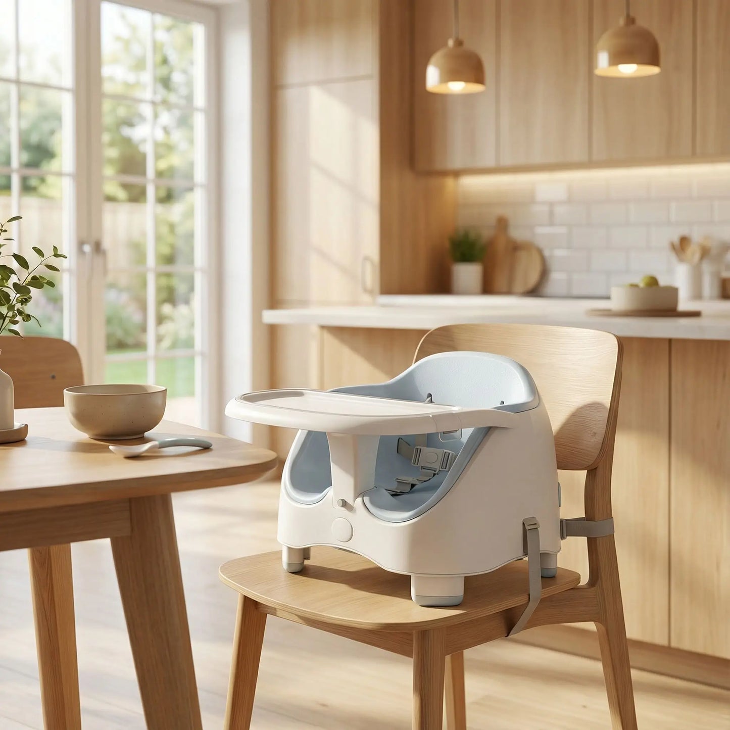 Rehausseur chaise Mathieu bleu pâle