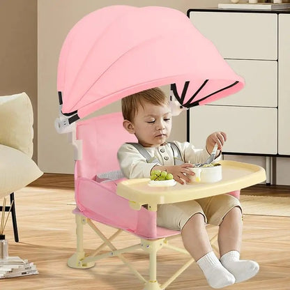 Rehausseur chaise cache soleil rose