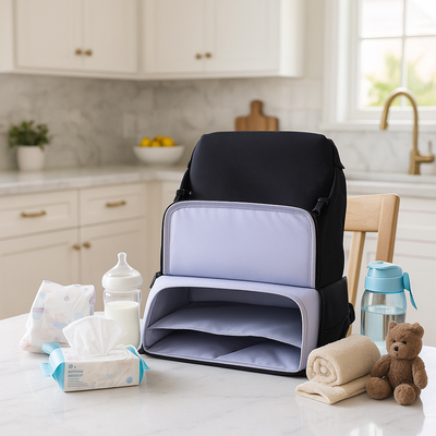 Rehausseur chaise portable compartiment mauve