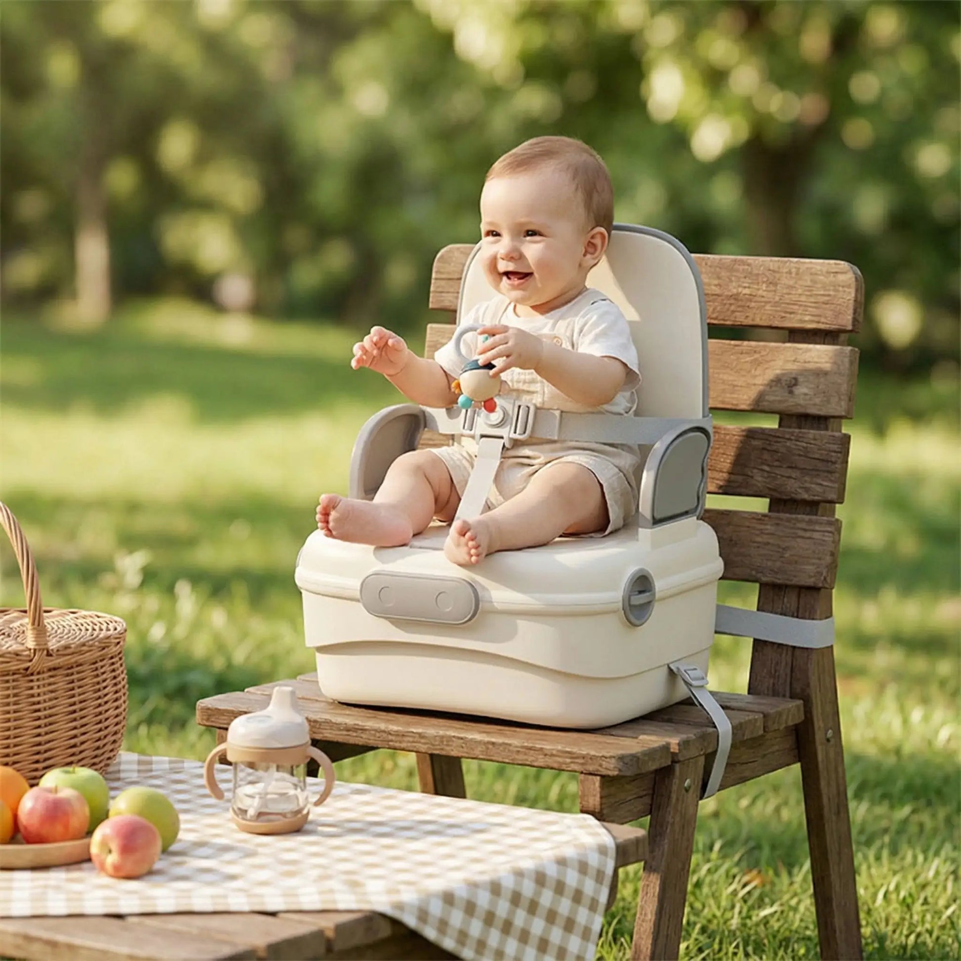 Rehausseur de chaise pliable gris